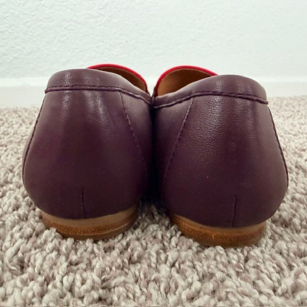 Talbots Rich Burgundy Ryan Bit Piping 1/2" Heel Loafers Women's 9M New In Box - Picture 5 of 12